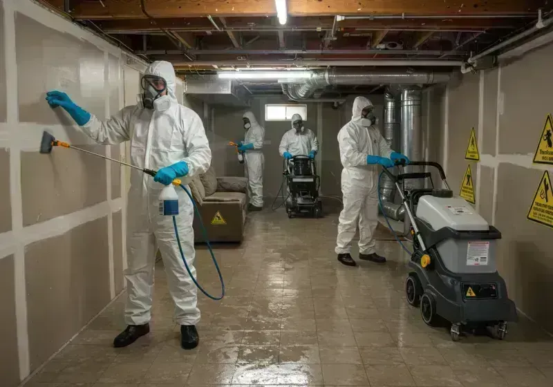 Basement Moisture Removal and Structural Drying process in Hardy County, WV